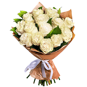 15 white roses with delivery Yaroslavl