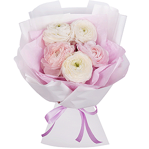 Ranunculus Pink - 4, Ranunculus White - 5, Wrapping Paper