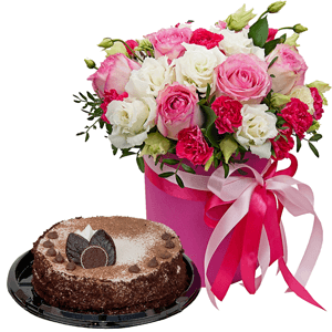 Miss charming with cake with delivery Yaroslavl