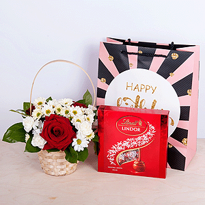 Gift set "Flower basket and sweets" with delivery Yaroslavl