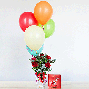 Gift set "Roses, balloons and sweets" with delivery Yaroslavl