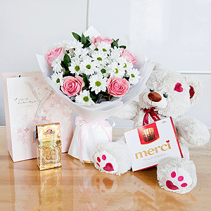 Gift set "Provence Aroma with candies, tea and teddy bear" with delivery Yaroslavl