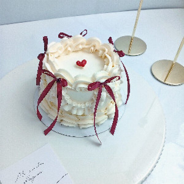 Velvet Bow Bento Cake