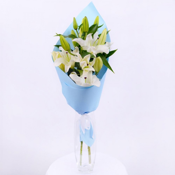 Lilies - 5, Wrapping Paper, Ribbon