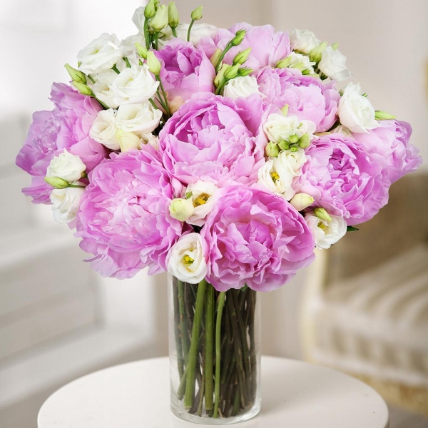 Peony pink - 15, lisianthus - 5, Wrapping Paper
