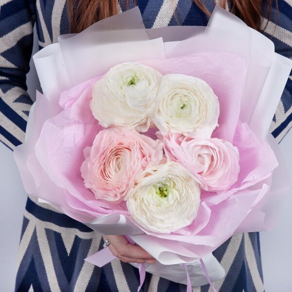 Ranunculus Pink - 4, Ranunculus White - 5, Wrapping Paper